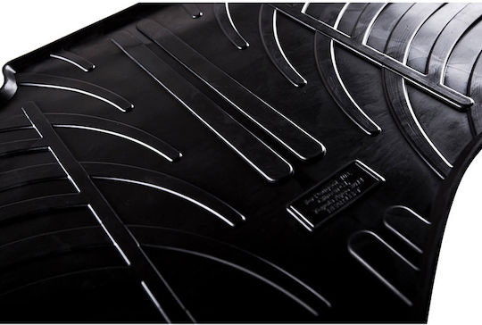 Gledring Set of Front and Rear Mats 4pcs for Ford Ranger 2013+ Black