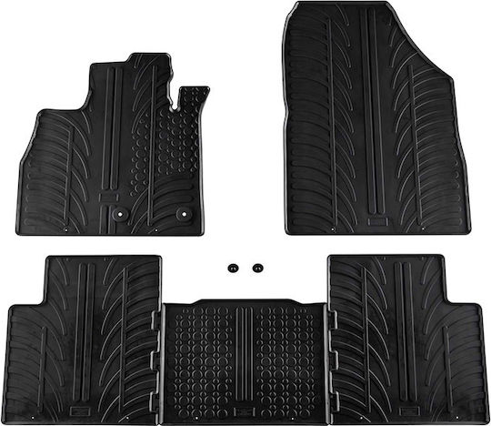 Gledring Set of Front and Rear Mats 5pcs for Renault Scenic 2016 Black