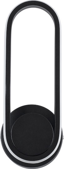 GloboStar Dallas Modern Lamp Wall with Integrated LED and Adjustable White Light Black 32x32cm
