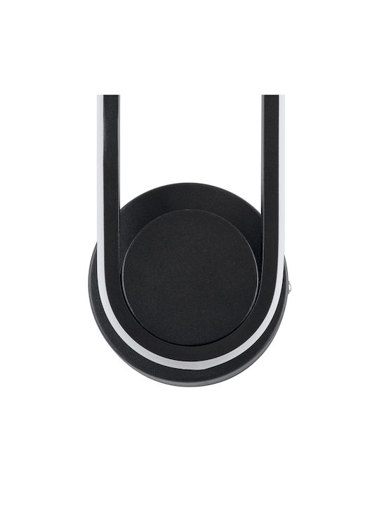 GloboStar Dallas Modern Lamp Wall with Integrated LED and Adjustable White Light Black 32x32cm