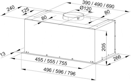Maan Fiugi 2 60 Μηχανισμός Απορρόφησης 60cm Μαύρος