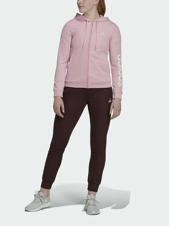 Essentials Linear French Terry Σετ Φόρμας Fleece True Pink/Shadow Maroon
