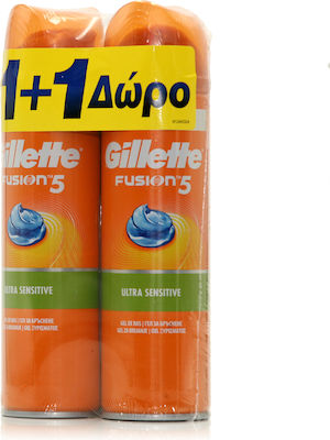 Gillette Fusion 5 Ultra Sensitive Shaving Gel for Sensitive Skin 2 x 200ml