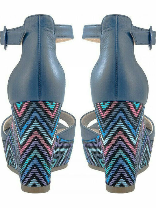 Damenplattformen Blau