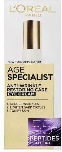 L'Oreal Paris Age Specialist Κρέμα Ματιών για Αντιγήρανση & Μαύροι Κύκλοι 15ml