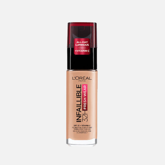 L'Oreal Paris Infaillible 24H Fresh Wear Liquid Make Up 230 Radiant Honey 30ml