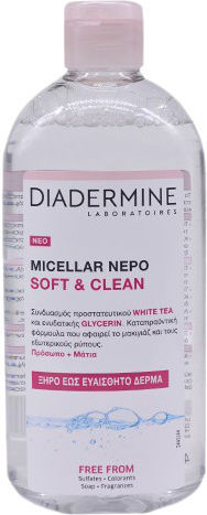 Diadermine Cleanser Micellar Water Soft & Clean Мицеларна Вода Премахване на грим Лице 400мл