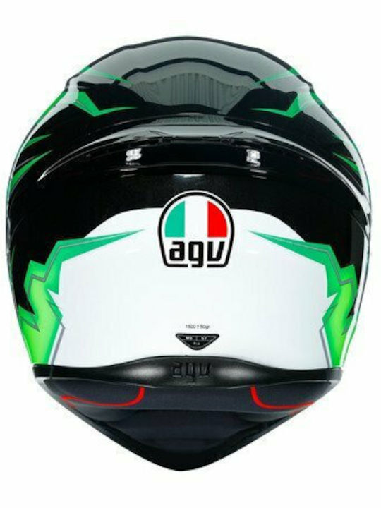 AGV K1 Kripton Black/Green Κράνος Μηχανής Full Face DOT / ECE 22.05 1500gr