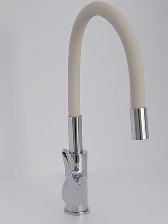 Pyramis Flessi Tall U-Shaped Kitchen Faucet Counter Beige