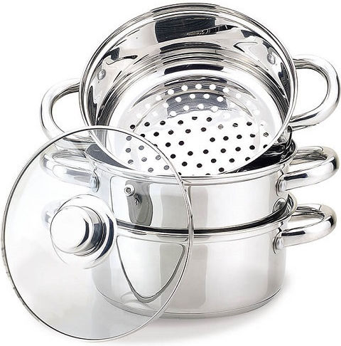 Maestro Pots Set Made of Stainless Steel Silver 3 Pieces