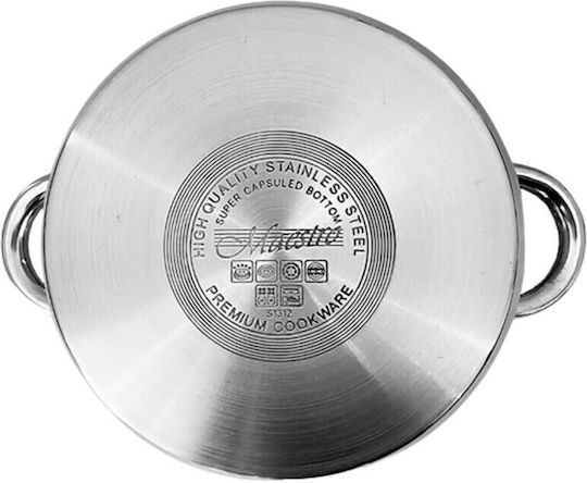 Maestro Pots Set Made of Stainless Steel Silver 3 Pieces
