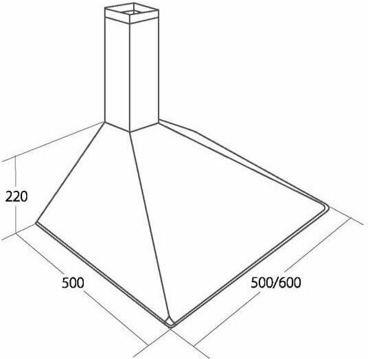 Akpo WK-5 Soft 50 Chimney Hood 50cm White