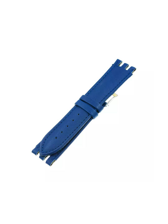 Swatch Δερμάτινο Λουράκι Μπλε 20mm