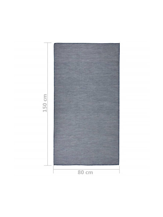 vidaXL Χαλί Εξωτερικού Χώρου Διάδρομος Μπλε 80x150cm
