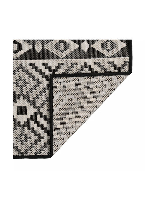 vidaXL Rug Outdoor Rectangular Black