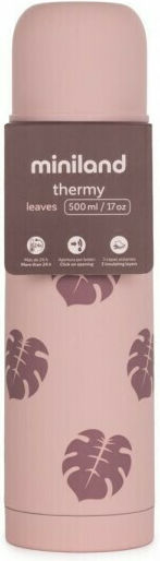 Miniland Terra Leaves Baby Thermos Edelstahl Flüssigkeiten 500ml