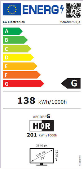 LG Smart Τηλεόραση 75" 4K UHD LED NanoCell 766QA HDR (2022) 75NANO766QA