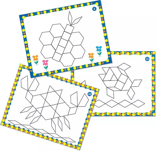 Learning Resources Παιχνίδι Κατασκευών Χάρτινο Pattern Block Activity Set για Παιδιά 4+ Ετών