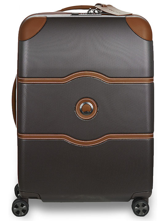Delsey Chatelet Air 2.0 Medium Hard Brown Suitcase With 4 Wheels Height 66.5cm