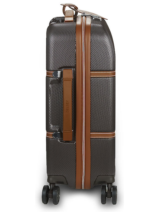 Delsey Chatelet Air 2.0 Slim Cabin Hard Brown Suitcase with 4 Wheels Height 55cm