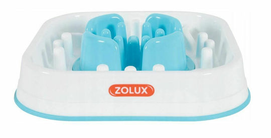 Zolux Anti-Overfeeding Kunststoff Schalen Futter Langsame Fütterung für Hund & Katze 1.6lt 28.5cm in Weiß Farbe