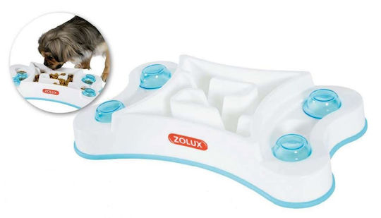 Zolux Anti-Overfeeding Kunststoff Schalen Futter & Wasser Langsame Fütterung für Hund & Katze 600ml in Weiß Farbe
