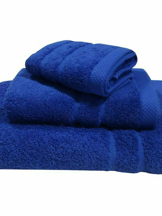 Le Blanc Σετ Πετσέτες Μπάνιου 3τμχ Royal Blue Βάρους 600gr/m²