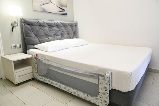 Bebe Stars Panda Foldable Bed Rails made of Fabric in Gray Color 140x60cm 1pcs