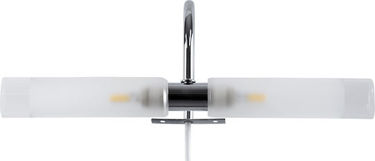 GloboStar Flora Modern Lamp Bathroom with Socket G9 Silver 31x12cm