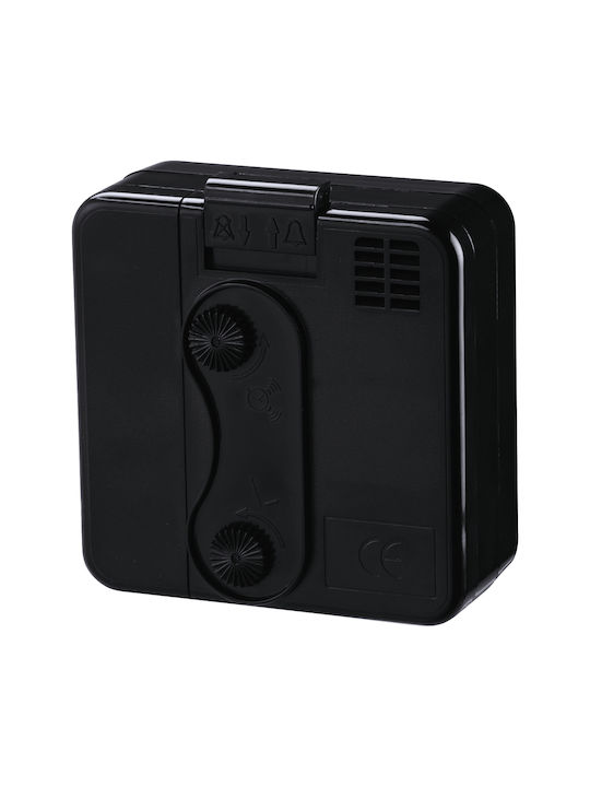 HAMA Ceas De Masă Analogic Cu Indicatori Din Plastic Cu Ceas Deșteptător Negru 00186329