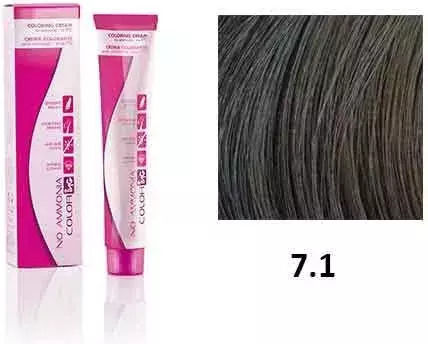 ING Keine Ammoniak Haarfärbemittel Permanentfarbe No 7.1 - Hellblond Sandre 100ml