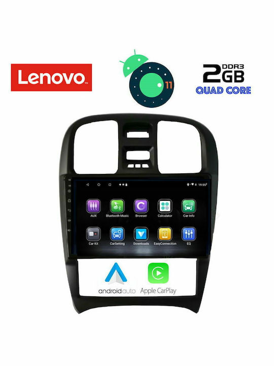 Lenovo Car Audio System for Audi A7 Hyundai Sonata Sonata 2000-2006 (Bluetooth/USB/AUX/WiFi/GPS/Apple-Carplay/CD) with Touch Screen 9"