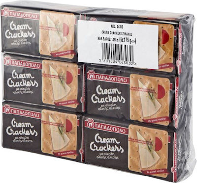 Παπαδοπούλου Crackers Cream Classic Whole Grain 6x175gr