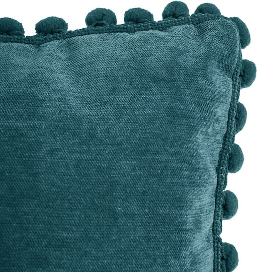 Atmosphera Μαξιλάρι Pompons Blue 40x40εκ.
