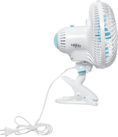 Electric Fan 20W Portable 3 in 1 Rotating Fan With Support Peg White 40000402