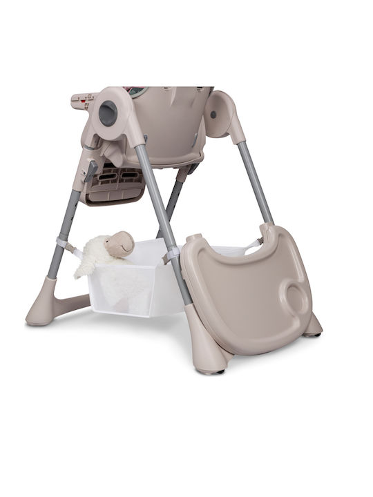 Lionelo Zanna Foldable Baby Highchair With Adjustable Height Pink Bubblegum