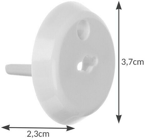 Ruhhy Socket Protective Cover Simple Placement made of Plastic in White Color 2.3x2.3x2.3εκ. 15pcs