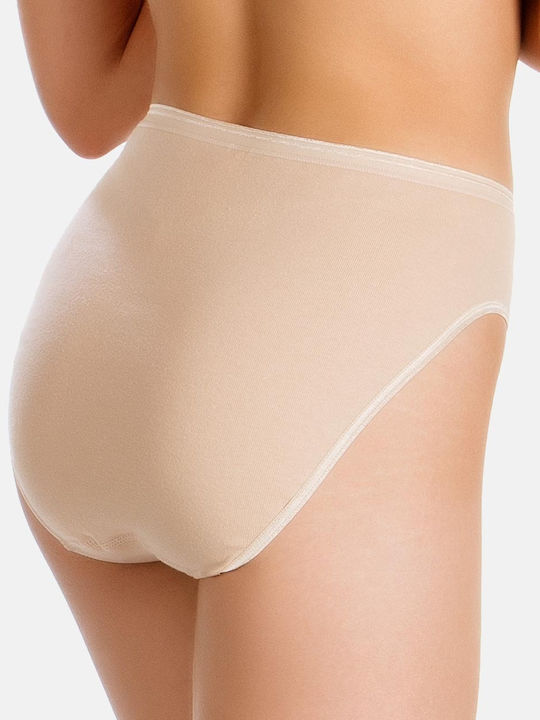 Minerva Baumwolle Damen Slip 2Pack Beige