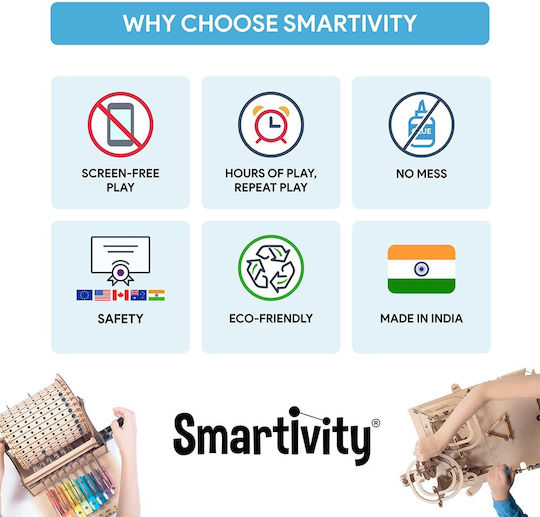 Smartivity Παιχνίδι Κατασκευών Ξύλινo Μουσικός Μηχανισμός για Παιδιά 8+ Ετών