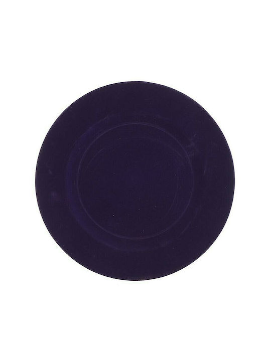 Inart Dekorative Platte Rund Kunststoff Purple 1Stück 33x33x2cm