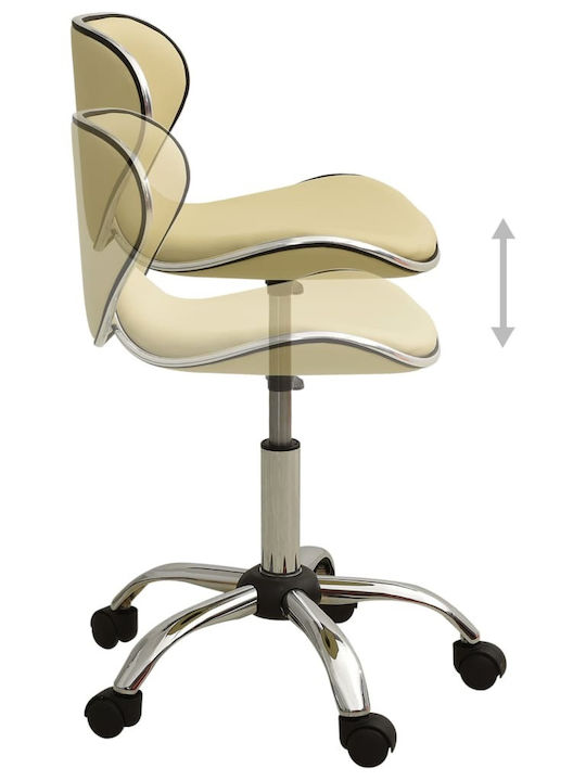 Scaun de Birou cu spătar Cream 46x48x69cm