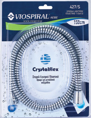 Viospiral Ariflex Furtun de duș spiralat Plastic 150cm Argint