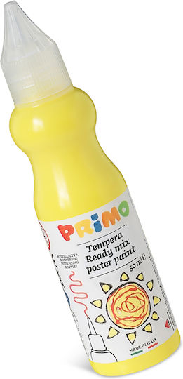 Primo Ready Mix Tempera Paints Yellow Primary in Bottle 50ml 1pcs