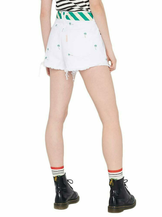 FEMI STORIES MYKINA S20 JEAN SHORTS WHITE