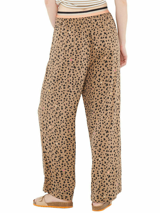 FEMI STORIES OLO SWEATPANTS BROWN LEOPARD