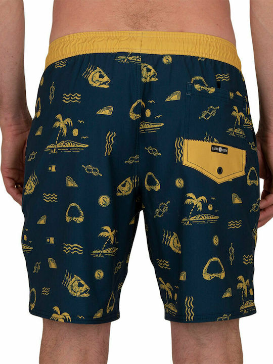 SALTY CREW ISLAND DAZE ELASTIC BOARDSHORT NAVY/GOLD