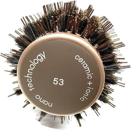 FF Professional Ceramic + Ionic Nano Technology Natural Hair Hair Brush 53mm