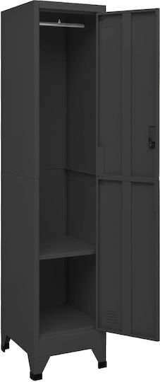 Locker Metal Charcoal 38x45x180cm