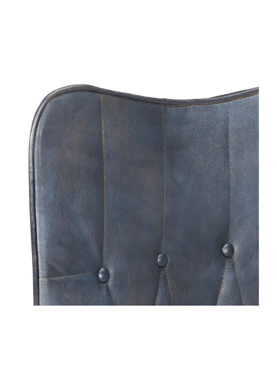 Sessel aus echtem Leder Gray 55x41x97cm
