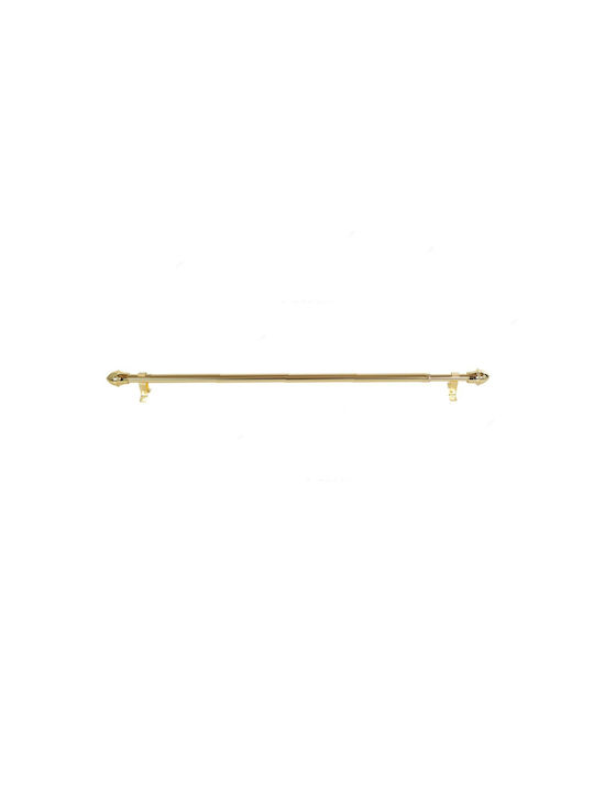 Import Hellas Extendable Metallic Curtain Pole Briz-Briz Single Φ12mm 135-235cm GOLD